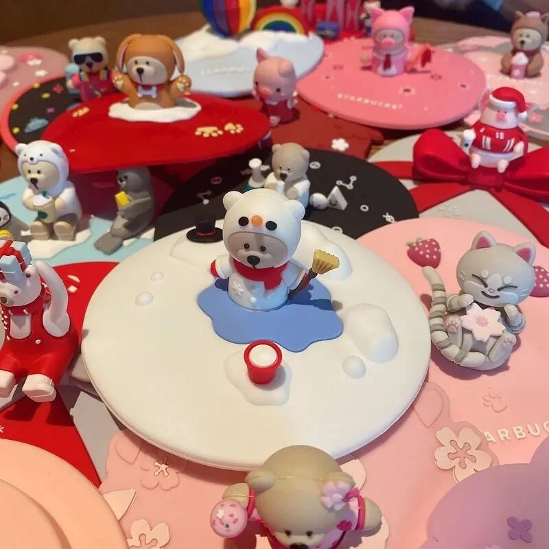 Szilikon csésze fedők, medvepohár fedők porálló légmentes tömítés bögrékhez, macskákhoz, nyúlokhoz, mókus italpohárokhoz, kávéscsésze-tartozékok