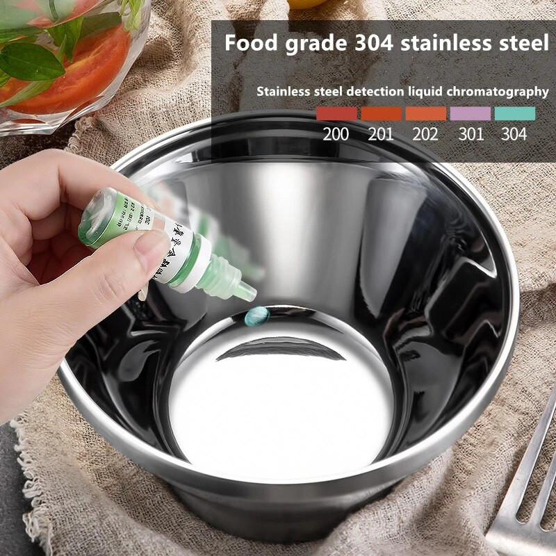 Japán kalap alakú 304 rozsdamentes acél tálak rizsleves ramen tálak vastag dupla rétegű szigetelt reggeliző tál Konyhai edények