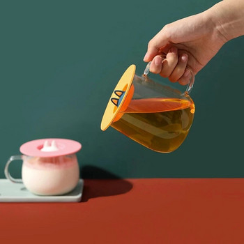10 см силиконова капачка за чаша за многократна употреба, против прах, капак за чаша за пиене на вода, топлоустойчив капак за чаша за чай, аксесоари, части за съдове