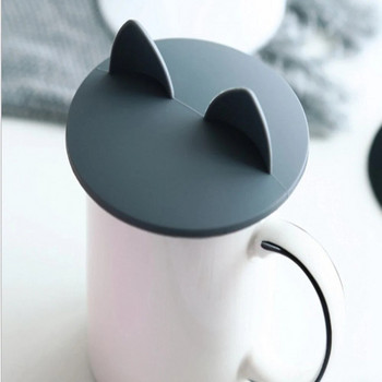 Сладка котка Силиконов капак за чаша Топлоустойчиви Непропускливи запечатани капаци Прахоустойчив капак за чаша Многократно използваем анимационен капак Аксесоари за съдове