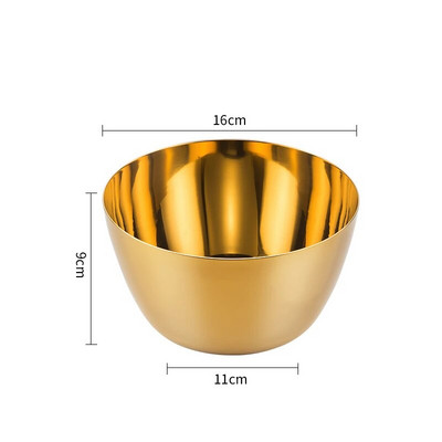 Купи за плодова салата с плоско дъно от неръждаема стомана Купа за супа Ramen с голям капацитет Миксер за яйца Контейнер за храна Кухненски съдове и прибори