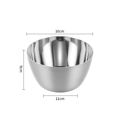 Купи за плодова салата с плоско дъно от неръждаема стомана Купа за супа Ramen с голям капацитет Миксер за яйца Контейнер за храна Кухненски съдове и прибори