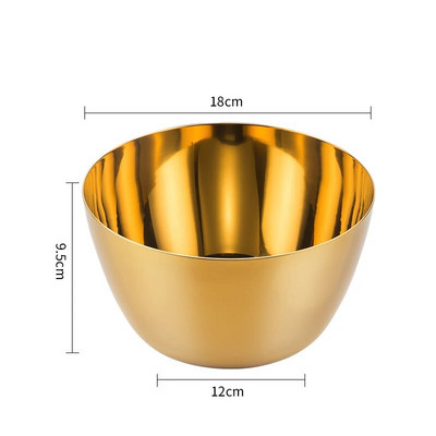 Купи за плодова салата с плоско дъно от неръждаема стомана Купа за супа Ramen с голям капацитет Миксер за яйца Контейнер за храна Кухненски съдове и прибори