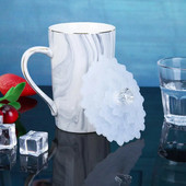 Cherry Blossom hőálló és vízálló csésze fedél Aranyos kis gyémánt környezetbarát és tartós szilikon csésze fedél