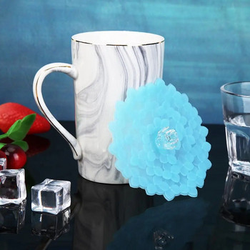 Cherry Blossom Топлоустойчив и водоустойчив капак за чаша Сладък малък диамант Екологичен и издръжлив силиконов капак за чаша