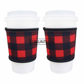 2PCS неопренови топлоустойчиви 4mm дебели изолирани ръкави за чаши за горещо кафе за многократна употреба за чаши с горещо кафе и чай 12oz-24oz
