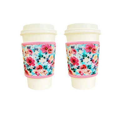 2 DB neoprén hőálló 4 mm vastag, szigetelt, újrafelhasználható forró kávés csésze hüvelyek forró kávéhoz és teához 12-24 oz