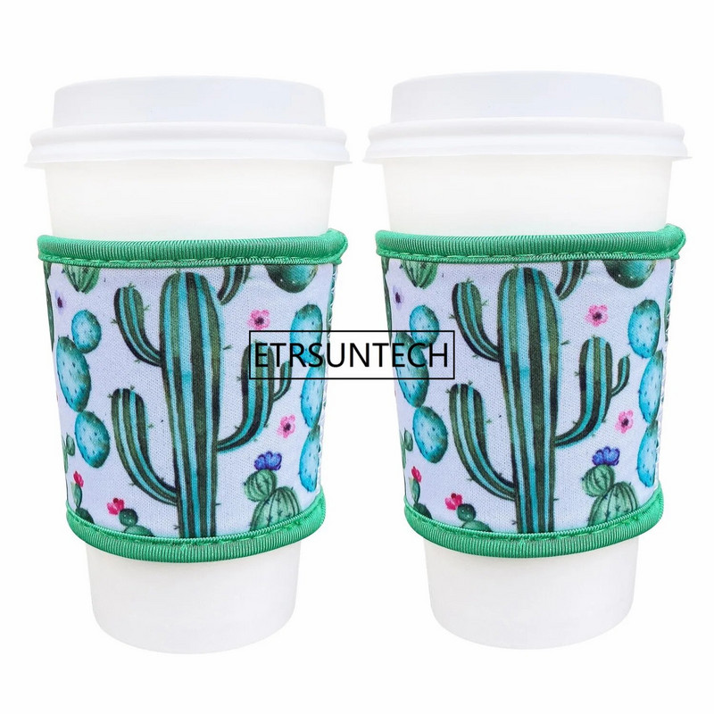 2 DB neoprén hőálló 4 mm vastag, szigetelt, újrafelhasználható forró kávés csésze hüvelyek forró kávéhoz és teához 12-24 oz