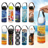 1 db hordozható sport vizes palack fedő szigetelő hüvely táska tok vákuum csésze tasak kültéri kemping ivóeszköz tartozékok
