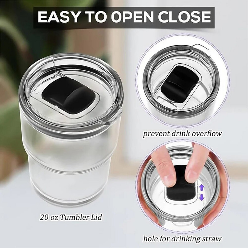 20/30 oz mágneses pohár fedelének cserefedelei, kompatibilisek a Yeti Travel kiömlésmentes csészefedelekkel csúszkakapcsolóval