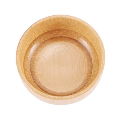 1 бр. естествена бамбукова купа, ръчно издълбана кръгла купа, безопасна, нетоксична купа за ориз за хранене на бебета, екологична посуда
