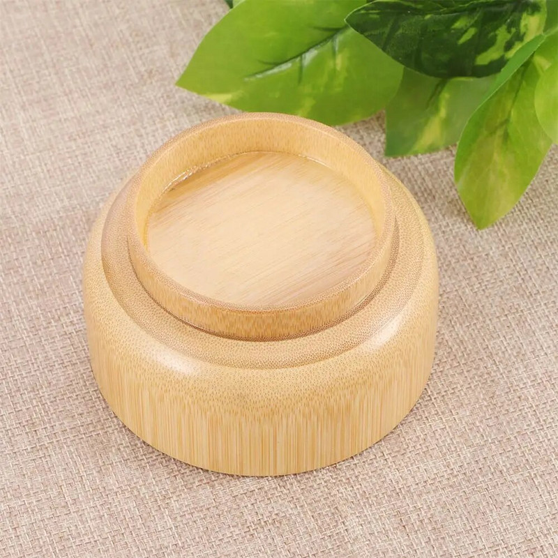 1 τμχ Φυσικό Μπολ Μπαμπού Σκαλιστό στο χέρι Στρογγυλό Μπολ Ασφαλές Μη τοξικό Μπολ Ρυζιού για βρέφη Φιλικό προς το περιβάλλον Επιτραπέζια σκεύη