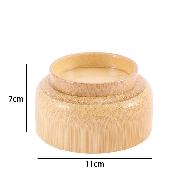 1 τμχ Φυσικό Μπολ Μπαμπού Σκαλιστό στο χέρι Στρογγυλό Μπολ Ασφαλές Μη τοξικό Μπολ Ρυζιού για βρέφη Φιλικό προς το περιβάλλον Επιτραπέζια σκεύη