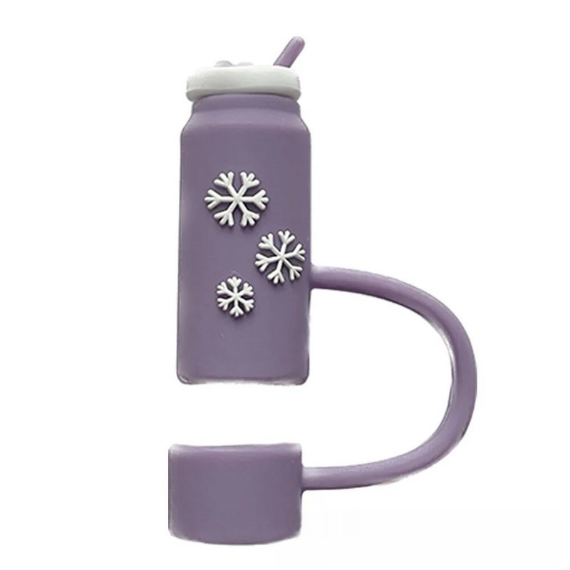 6db szalmatakaró sapka szennyeződésálló szilikon szívószál fedők kreatív fagylalt kávé mintás szívószál fedők a Stanley csészéhez