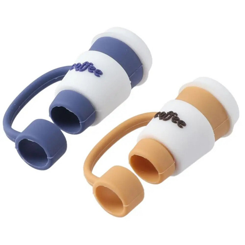 6db szalmatakaró sapka szennyeződésálló szilikon szívószál fedők kreatív fagylalt kávé mintás szívószál fedők a Stanley csészéhez