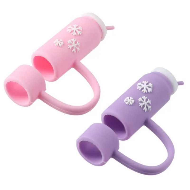 6db szalmatakaró sapka szennyeződésálló szilikon szívószál fedők kreatív fagylalt kávé mintás szívószál fedők a Stanley csészéhez