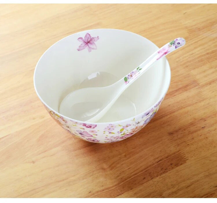 8 ιντσών, μεγάλο μπολ σερβιρίσματος πορσελάνης για δείπνο, πορσελάνινο μπολ για σούπα, κεραμικό μπολ σαλάτας ποπ κορν, σέρβις μπολ ανάμειξης