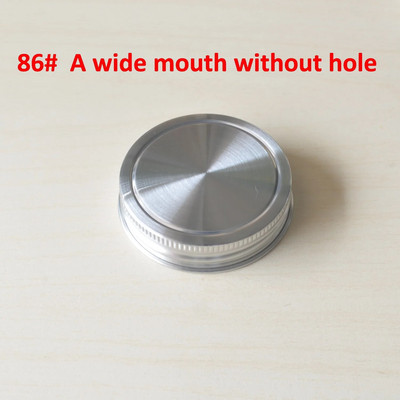 304 Rozsdamentes acél fedelek Mason palackhoz, Mason kanna zárófedél szalma lyukkal, széles száj a befőttespohárhoz Rozsdavédelem