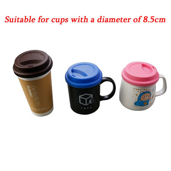 1PCS 9cm Универсални силиконови капаци за чаши за многократна употреба Свеж капак Силиконова изолация Анти-прах Капак за чаша Капак за чаша за кафе Капак за чаша