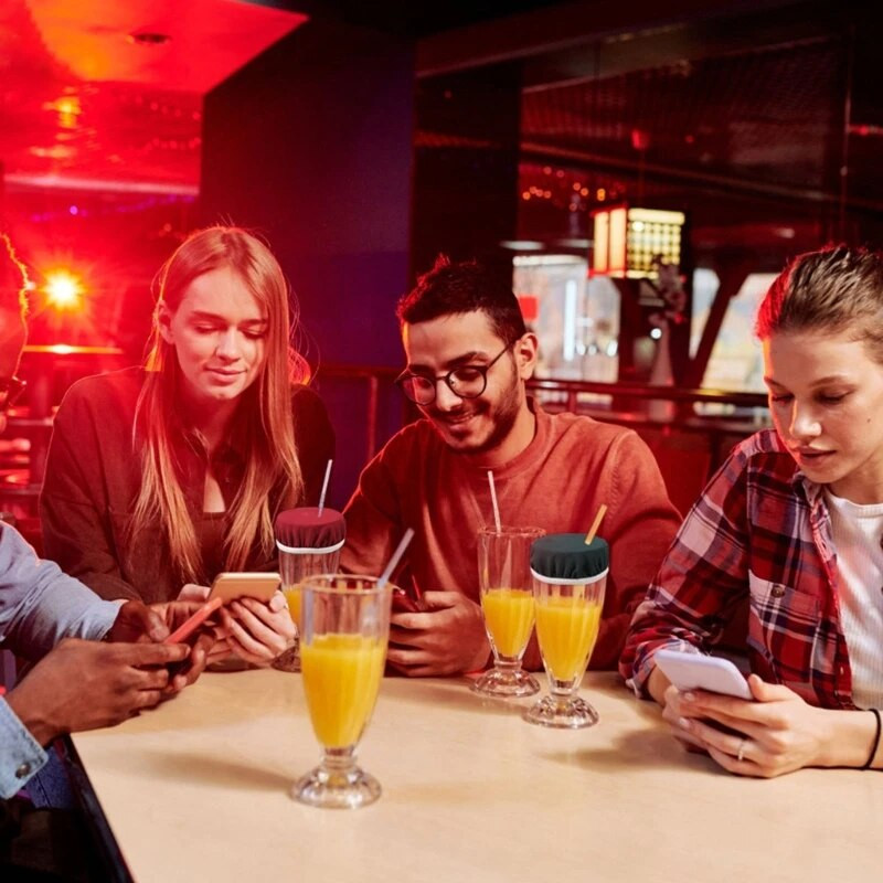 Universal Drink Cover Scrunchie Drink Protector για γυναίκες με άχυρο που πλένεται ελαστικό κάλυμμα ποτηριού Προμήθεια φιάλης KXRE