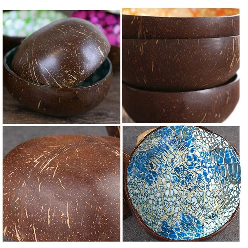 2 ΤΕΜ Μπολ καρύδας, Φυσικό μπολ καρύδας, Πιάτο καρύδας, Διακοσμητικά μπολ, Πιάτο κλειδιού, Μπολ σερβιρίσματος για γραφείο, Μπολ καραμελών, Ξηροί καρποί