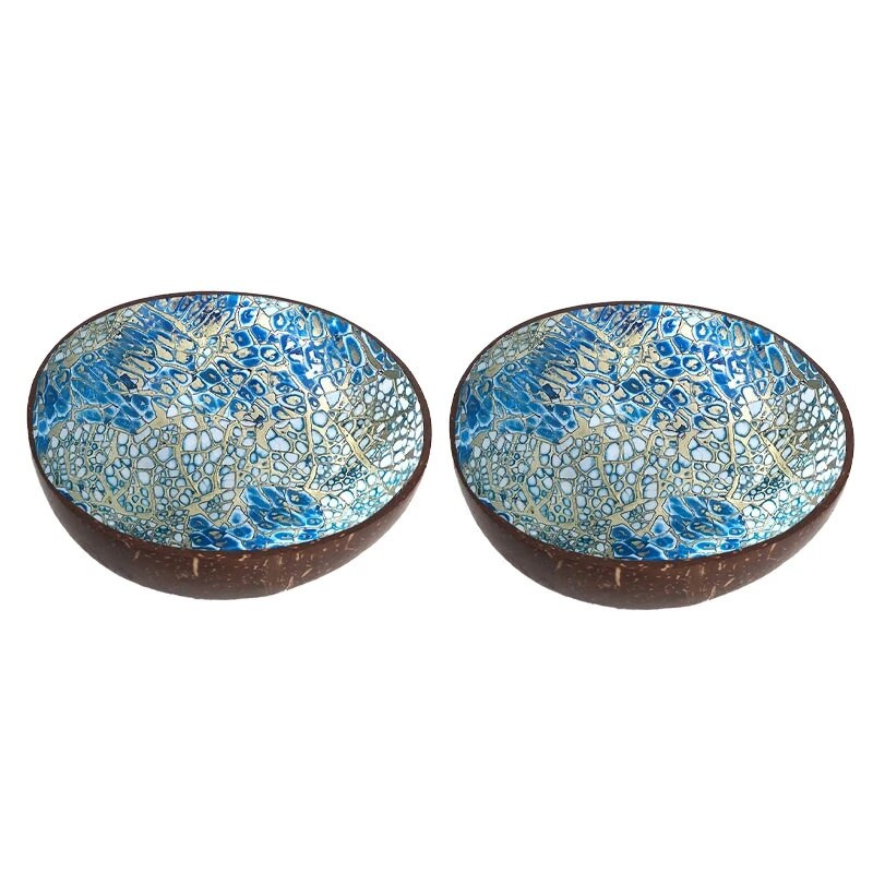 2 ΤΕΜ Μπολ καρύδας, Φυσικό μπολ καρύδας, Πιάτο καρύδας, Διακοσμητικά μπολ, Πιάτο κλειδιού, Μπολ σερβιρίσματος για γραφείο, Μπολ καραμελών, Ξηροί καρποί