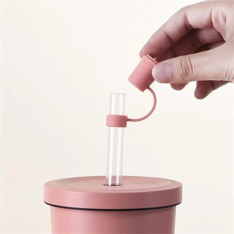 Μύτες σιλικόνης από άχυρο Καπάκια καλύμματα με προστασία από τη σκόνη Χαριτωμένα επαναχρησιμοποιήσιμα άκρα από άχυρο 12 χιλιοστών Αξεσουάρ σπιτιού