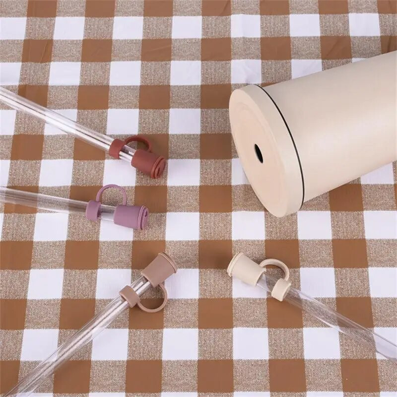 Μύτες σιλικόνης από άχυρο Καπάκια καλύμματα με προστασία από τη σκόνη Χαριτωμένα επαναχρησιμοποιήσιμα άκρα από άχυρο 12 χιλιοστών Αξεσουάρ σπιτιού