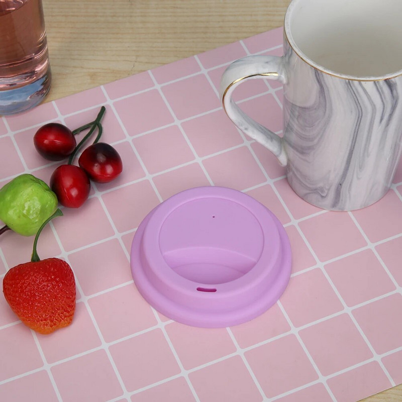 Καπάκια φλυτζανιών σιλικόνης σε σχήμα τροχού Ανθεκτικά στη σκόνη Σφραγισμένο κάλυμμα μπολ Αξεσουάρ Κυπέλλου Μεταφέρετε και καθαρίστε εύκολα Φωτεινά καπάκια φλυτζανιών