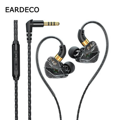 EARDECO кабелни слушалки 3,5 мм в ушите геймърски слушалки слушалки бас с микрофон Стерео кабелни слушалки за компютър Oppo Xiaomi