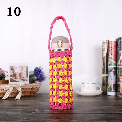 Φορητό Thermos Cup μανίκι με λαβή 400-600ml Κάλυμμα για μπουκάλι νερού με βελονάκι Θήκη Πλεκτοθήκη για μπουκάλια νερού Θήκη Κάλυμμα τσάντας