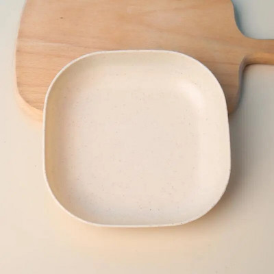 Чиния с пшенична слама в скандинавски стил Ястие с кости Домакински квадратен шиш Ястие с кости Торта Плодова закуска Малка чиния