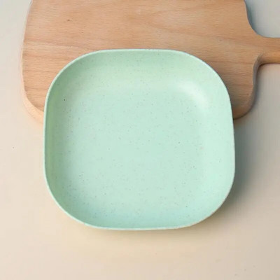 Чиния с пшенична слама в скандинавски стил Ястие с кости Домакински квадратен шиш Ястие с кости Торта Плодова закуска Малка чиния