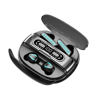 M56 Двойка безжични слушалки Слушалки за игри с калъф за зареждане Мощностен дисплей 4 слушалки за мобилен телефон Компютър Лаптоп