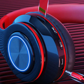 Wireles Bluetooth слушалки Over-Ear Сгъваеми цветни стерео компютърни безжични слушалки шумопотискане HIFI геймърски слушалки