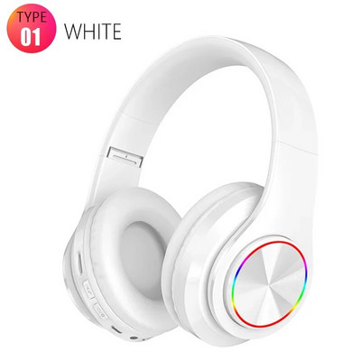 Ασύρματα ακουστικά Bluetooth πάνω από το αυτί Πτυσσόμενα πολύχρωμα στερεοφωνικά υπολογιστή Ασύρματα ακουστικά ακύρωσης θορύβου HIFI Ακουστικά παιχνιδιών