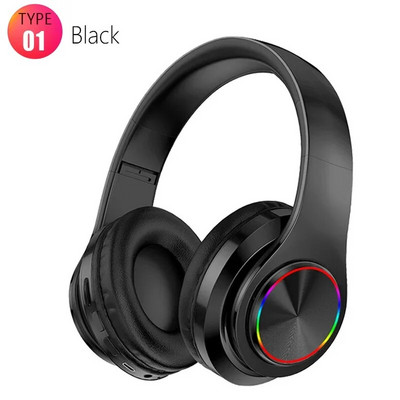 Ασύρματα ακουστικά Bluetooth πάνω από το αυτί Πτυσσόμενα πολύχρωμα στερεοφωνικά υπολογιστή Ασύρματα ακουστικά ακύρωσης θορύβου HIFI Ακουστικά παιχνιδιών