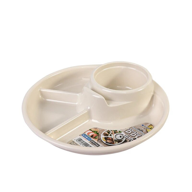 4 πιάτα σχάρας για φαγητό Παιδικό δείπνο Δίσκος φρούτων Κουτί σνακ Σετ σερβίτσιο Διαμέρισμα τραπεζαρίας Πιάτο σερβιρίσματος Πιάτα Σαλάτα