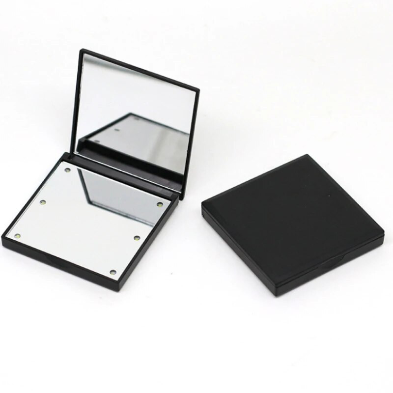 1 бр. 6 LED лампи Дамски сгъваеми огледала за грим Светлини Дамски козметични ръчно сгъваеми преносими компактни джобни огледала Инструменти за грим