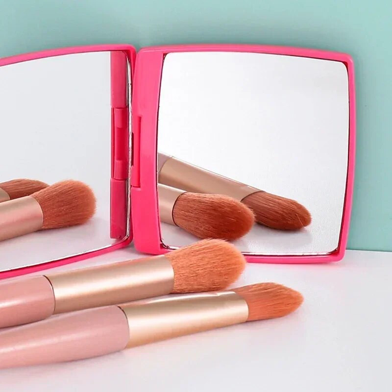 1 ΤΕΜ. Φορητό αναδιπλούμενο πλαστικό μίνι τετράγωνο μακιγιάζ μονόχρωμο καθρέφτη ματαιοδοξίας Καθρέφτης χειρός διπλής όψης Καθρέφτης μακιγιάζ τσέπης