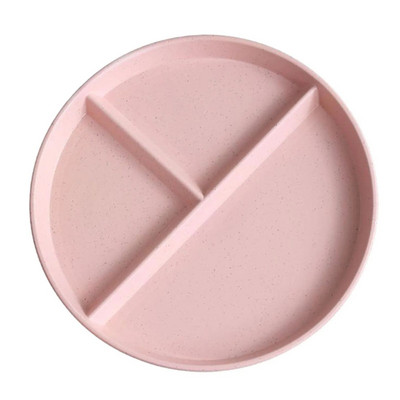 22 см кръгла чиния, разделена на 3 решетки Ястие за многократна употреба Плодова салата Поднос за храна Чиния за вечеря Отделение Чиния Чиния Кухненски сервиз