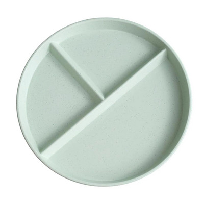 22 см кръгла чиния, разделена на 3 решетки Ястие за многократна употреба Плодова салата Поднос за храна Чиния за вечеря Отделение Чиния Чиния Кухненски сервиз