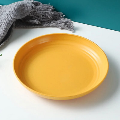 Детска чиния за вечеря Нечуплива закуска Купа със слама Сос Подправка Ястие Разградими ЕКО-приятелски съдове Костни съдове Цветни