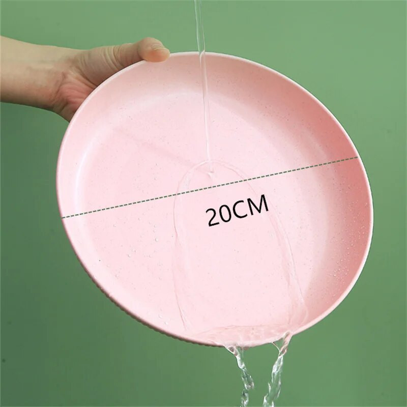 Gyerekek tányér törésálló uzsonna szalmatál szósz Fűszeres edény Lebomló környezetbarát étkészlet Csontételek Színes