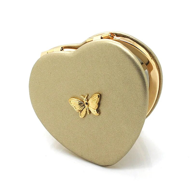 Μικρός καθρέφτης μακιγιάζ μέλισσας Καρδιά διπλής όψεως Πτυσσόμενος καλλυντικός καθρέφτης καθρέφτης νεσεσέρ Συμπαγής καλλυντικός καθρέφτης χειρός Ταξίδι τσέπης