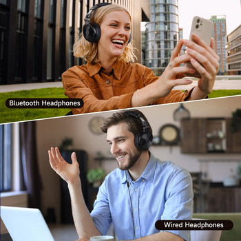 Ασύρματα ακουστικά Oneodio Pro-C 110H PlayTime, Bluetooth 5.2, Πτυσσόμενη άνετη εφαρμογή, Στερεοφωνικά ακουστικά βαθιάς μπάσων με μικρόφωνο
