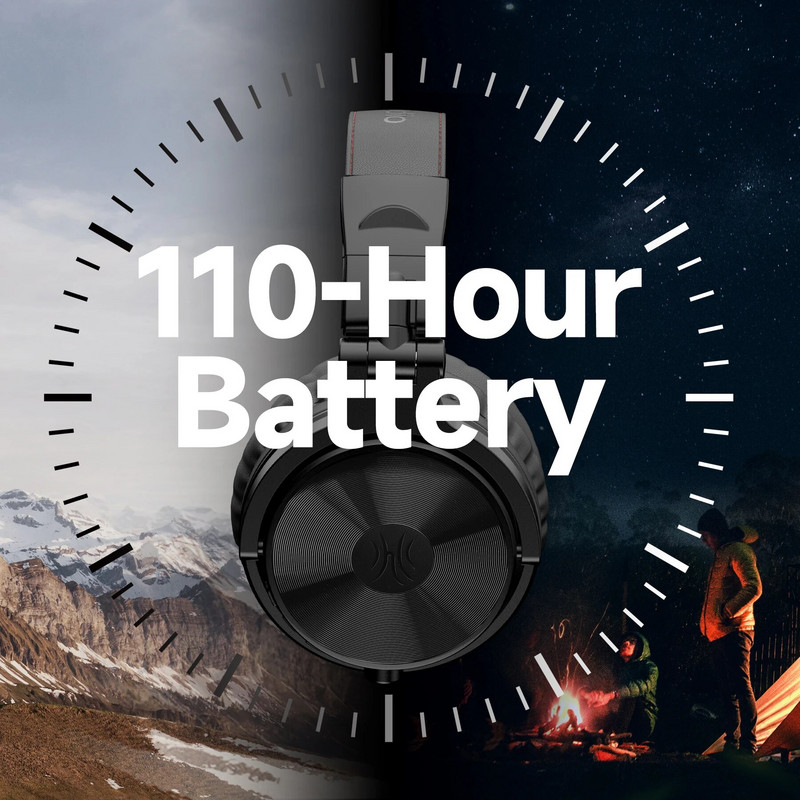 Oneodio Pro-C vezeték nélküli fejhallgató 110H PlayTime, Bluetooth 5.2, összecsukható kényelmes illeszkedés, mély basszus sztereó fülhallgató mikrofonnal