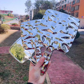 Ins Liquid Shape négyzet alakú tükör mini kézi asztali kozmetikai sminktükör utazási fémes hordozható szépségtükör kézitáskához