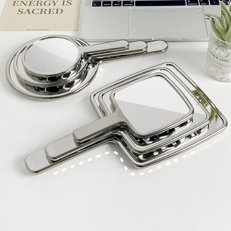 Ins Liquid Shape négyzet alakú tükör mini kézi asztali kozmetikai sminktükör utazási fémes hordozható szépségtükör kézitáskához