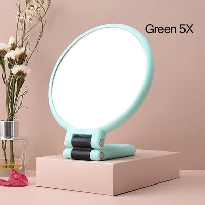 Καθρέφτης μακιγιάζ 2/5/10/15X Μεγεθυντικός καθρέφτης δύο προσώπων Πτυσσόμενος καθρέφτης μακιγιάζ νεσεσέρ Εργαλεία καλλυντικών με στρογγυλή μεγέθυνση καθρέφτη